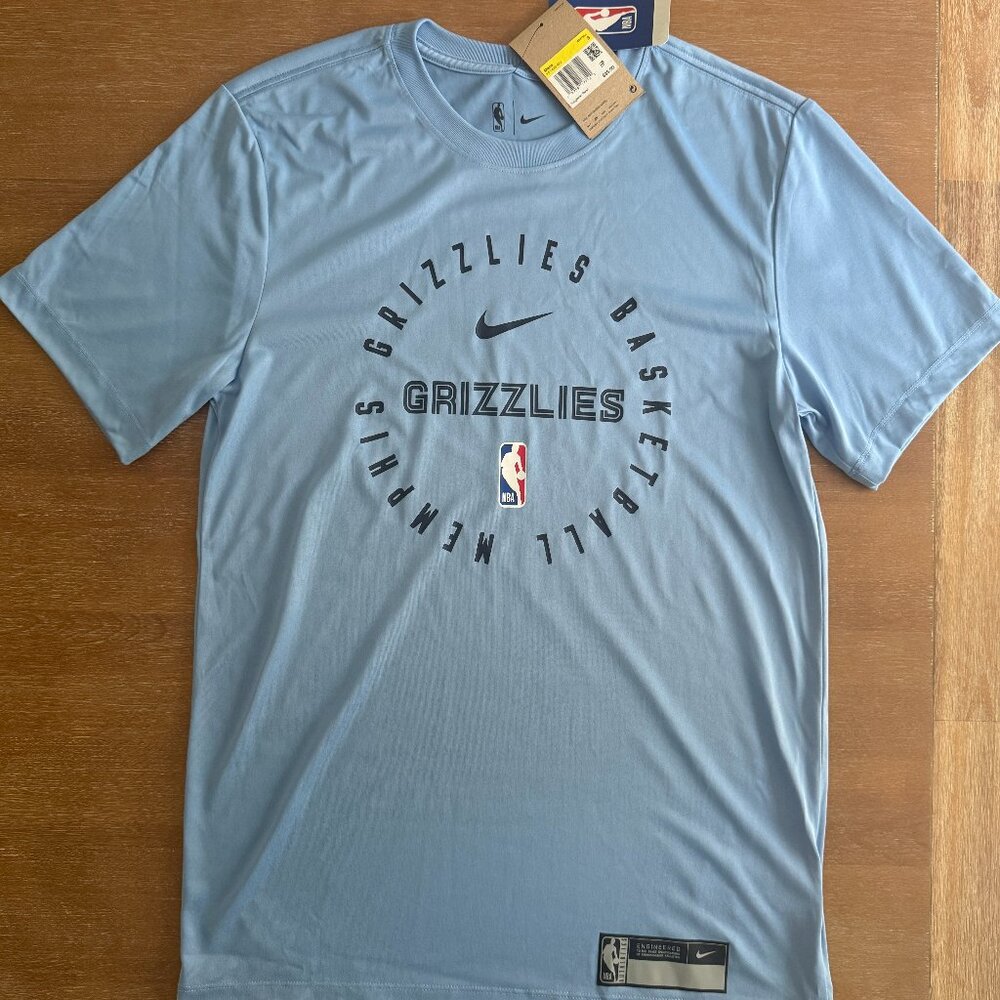Men's Memphis Grizzlies Nike Light Blue Authentic Practice T-Shirt